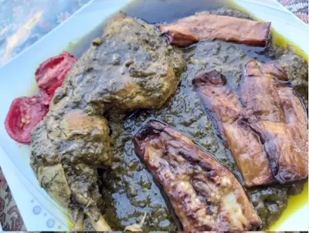 خورشت ریحون با مرغ