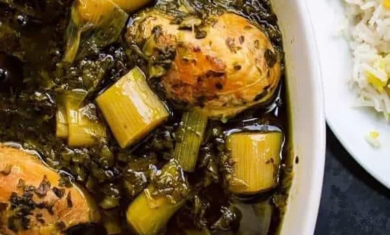 خورشت کنگر با مرغ