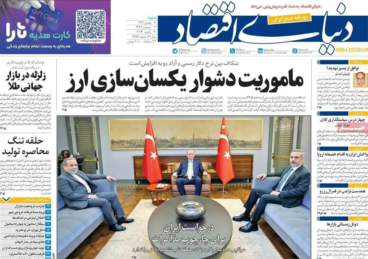 صفحه اول روزنامه های امروز 11 بهمن
