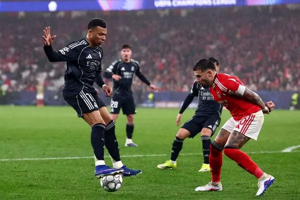 خلاصه بازی بنفیکا و رئال مادرید 28 بهمن 1404