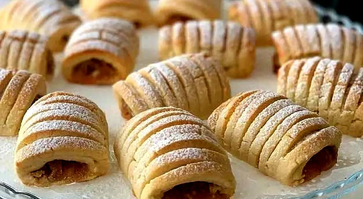 طرز تهیه شیرینی قرابیه با سیب و گردو | اگه فر نداری هم میتونی شیرینی قرابیه درست کنی