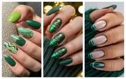جدیدترین ایده های خلاقانه طراحی ناخن سبز برای کریسمس 2026