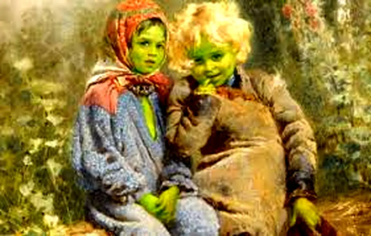 بچه های سبز رنگ