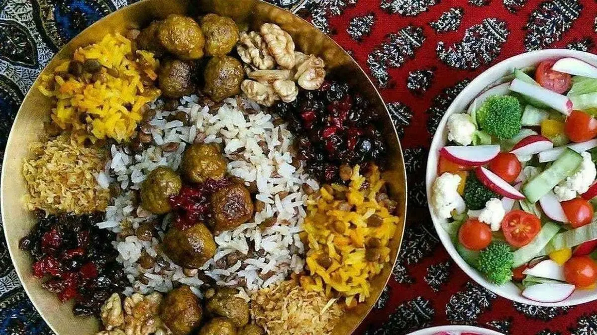 عدس پلو