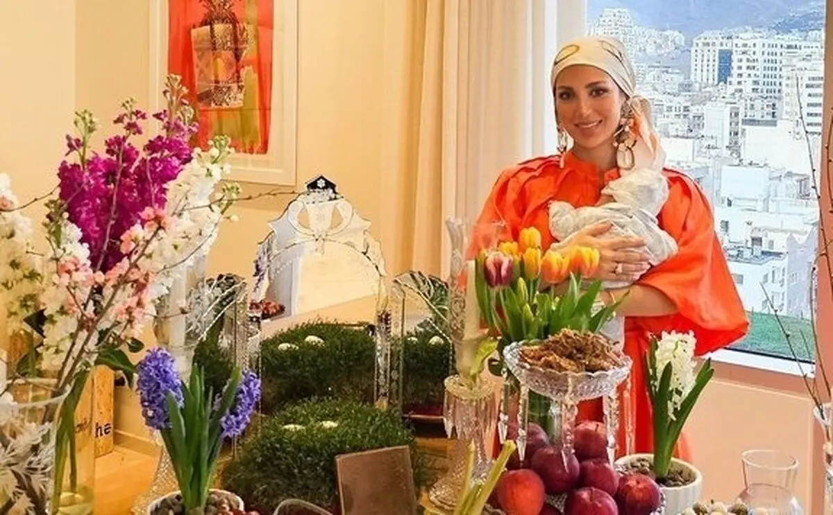 خلاقیت دیدنی زن بهرام رادان برای اینکه کسی پسرشو نبوسه!