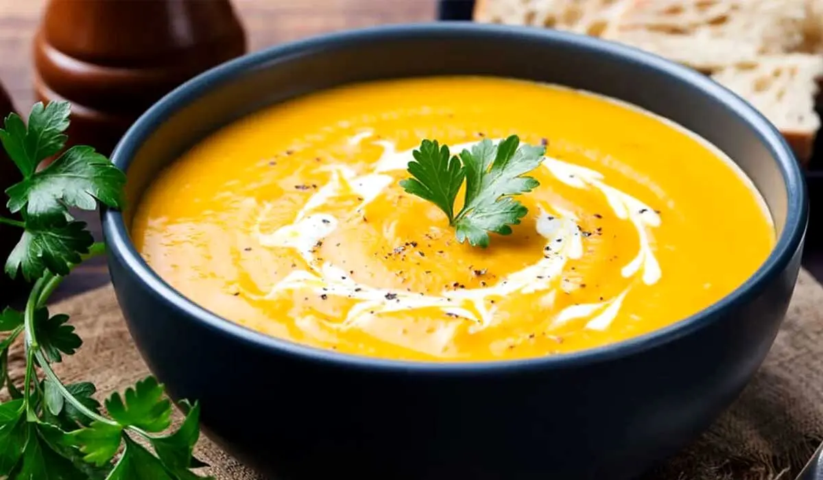طرز تهیه سوپ کدو حلوایی با شیر؛ مقوی و ساده + مواد لازم و نکات مهم