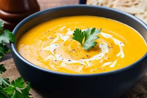 طرز تهیه سوپ کدو حلوایی با شیر؛ مقوی و ساده + مواد لازم و نکات مهم