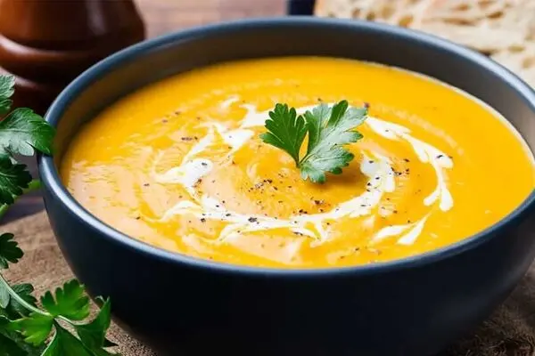 طرز تهیه سوپ کدو حلوایی با شیر؛ مقوی و ساده + مواد لازم و نکات مهم